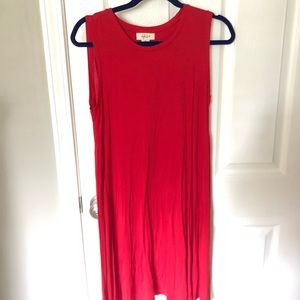 RED TSHIRT DRESS